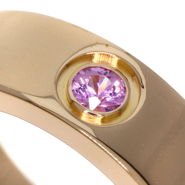 カルティエ 飛び込も 指輪 K18PG ピンクサファイア1P ラブリング B40644 