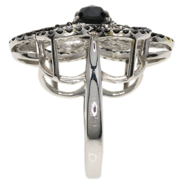 0.54ct ダイヤモンド ブラックダイヤモンド リング・指輪 K18ホワイト  