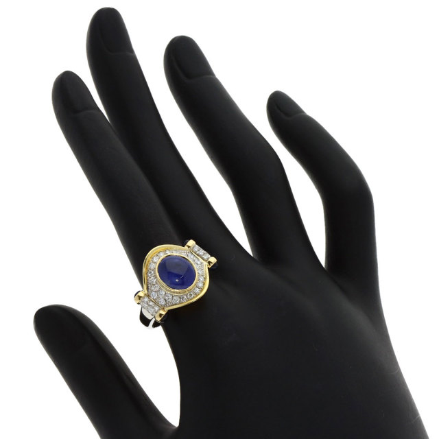 4.17ct スターサファイア ダイヤモンド リング・指輪 プラチナPT900  