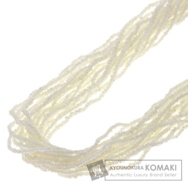 ケシパール 真珠 17連 ネックレス K14ホワイトゴールド 21.3g