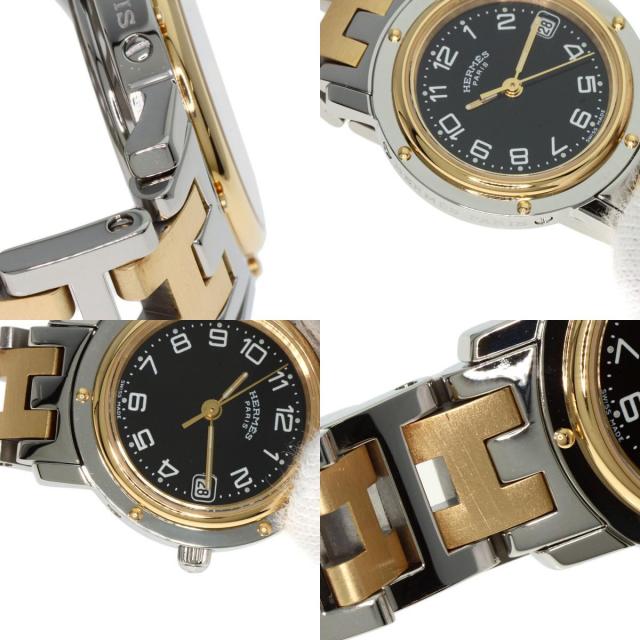 HERMES エルメス CL4.220 クリッパー 腕時計 ステンレススチール/SSxGP  