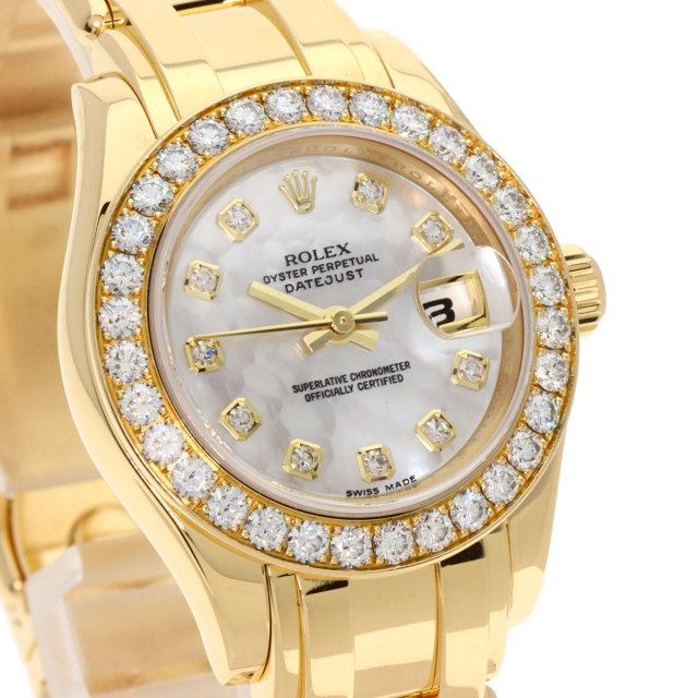 ロレックス　18k イエローゴールド　デイトジャスト　2コマ ROLEX ロレックス 80298G デイトジャスト パールマスター 純正