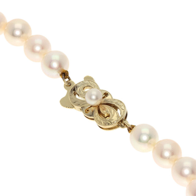 MIKIMOTO ミキモト パール 真珠 ロング ネックレス K14イエロー 
