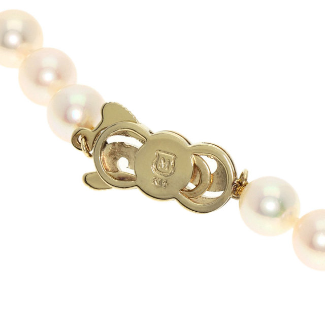 MIKIMOTO ミキモト パール 真珠 ロング ネックレス K14イエロー 