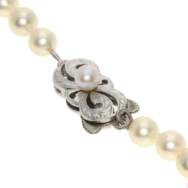 MIKIMOTO ミキモト パール 真珠 ネックレス シルバー レディース