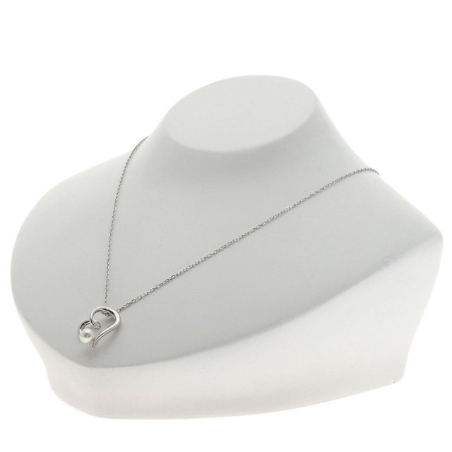 MIKIMOTO ミキモト パール 真珠 ハートモチーフ ネックレス K18 
