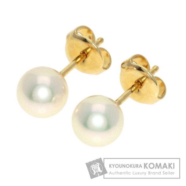 MIKIMOTO ミキモト パール 真珠 ピアス K18イエローゴールド  