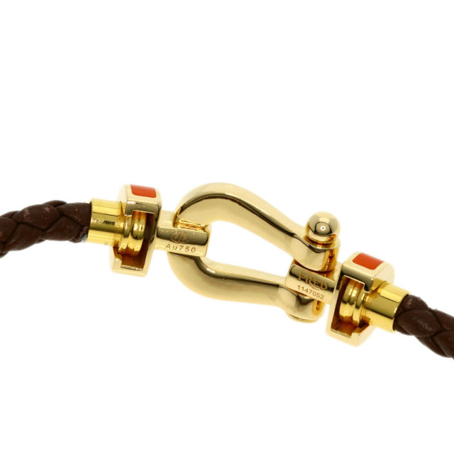 FRED フレッド フォース10 SM ブレスレット K18イエローゴールド/革  