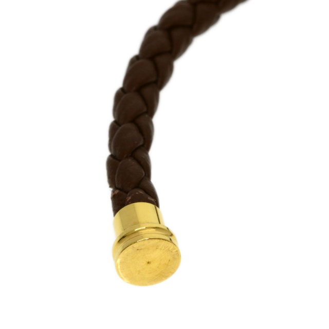 FRED フレッド フォース10 SM ブレスレット K18イエローゴールド/革  