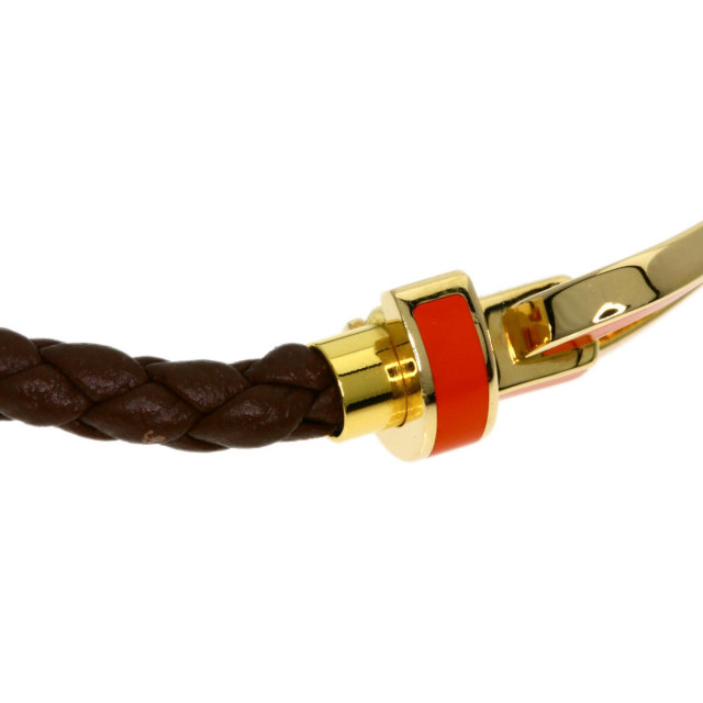 FRED フレッド フォース10 SM ブレスレット K18イエローゴールド/革  