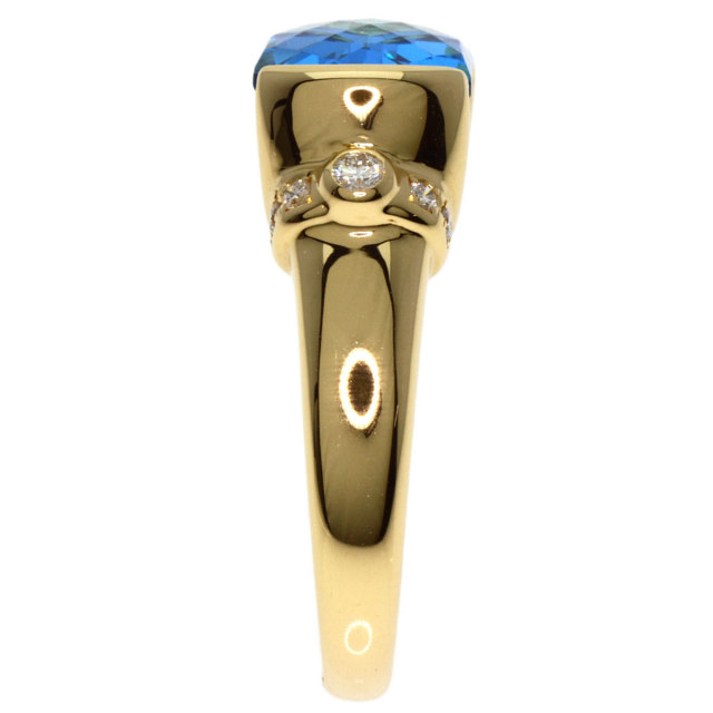 TASAKI タサキ ブルートパーズ ダイヤモンド リング・指輪 K18イエロー 