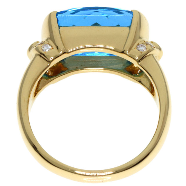 TASAKI タサキ ブルートパーズ ダイヤモンド リング・指輪 K18イエロー 