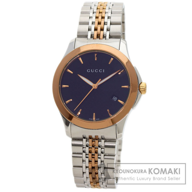 GUCCI グッチ 126.4 Gタイムレス 腕時計 ステンレススチール/PGP  