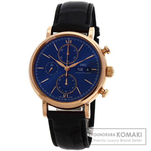 アイダブリューシー 腕時計 ポートフィノ クロノグラフ ブルー