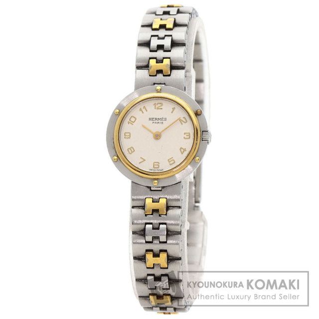 エルメス クリッパー 旧ベルト 腕時計 ステンレススチール/SS  