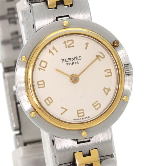 HERMES エルメス オリンピア 腕時計 ステンレススチール/SSxGP レディース