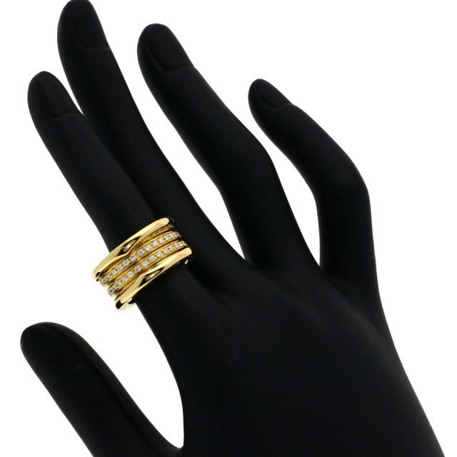 BVLGARI ブルガリ B-zero1 ビーゼロワン 3バンド フルダイヤモンド #50  