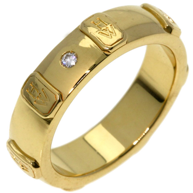 HARRY WINSTON ハリーウィンストン HWロゴ 1P ダイヤモンド リング  