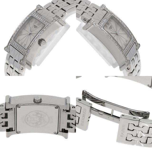HERMES エルメス HH1.230 Hウォッチ ベゼルダイヤモンド 腕時計  