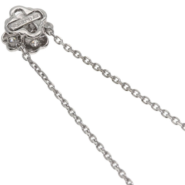 MIKIMOTO ミキモト クローバー ダイヤモンド ネックレス K18ホワイト 