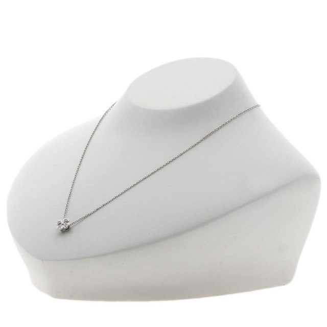 MIKIMOTO ミキモト クローバー ダイヤモンド ネックレス K18ホワイト 