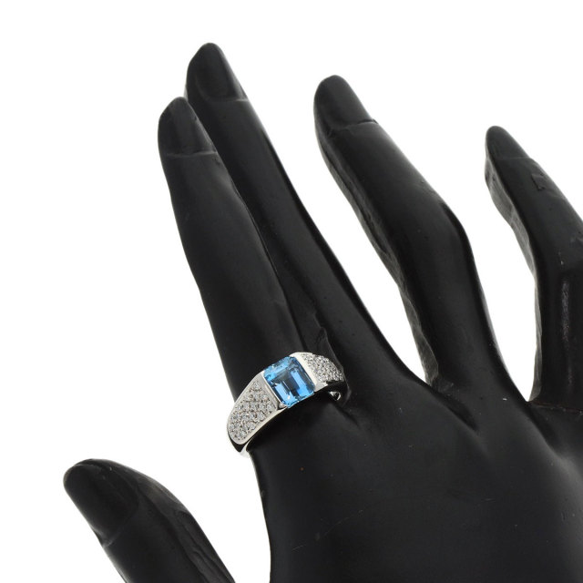 1.51ct アクアマリン ダイヤモンド リング・指輪 プラチナPT900 11.1g  