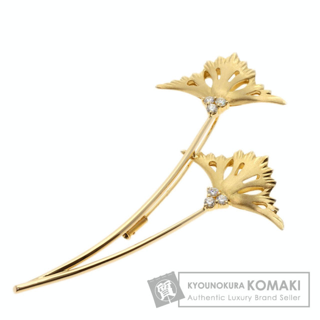 【K18】ブローチ ダイヤモンド0.02ct 約8g 貴金属 K18】ブローチ ダイヤモンド0.02ct 約8g 貴金属