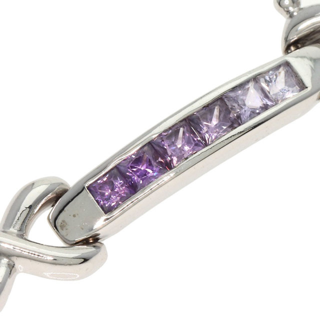 ▽ パープルサファイアブレスレットk18 ビジューブレスレット  