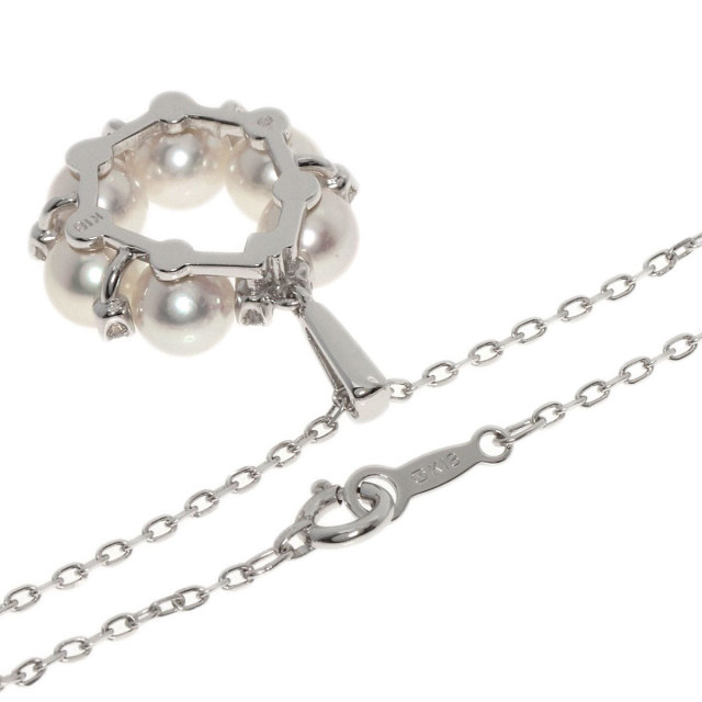 MIKIMOTO ミキモト アコヤパール 真珠 ダイヤモンド ネックレス K18 