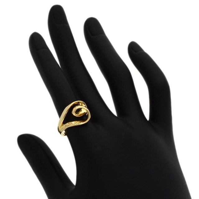 MIKIMOTO ミキモト ハートモチーフ リング・指輪 K18イエローゴールド  