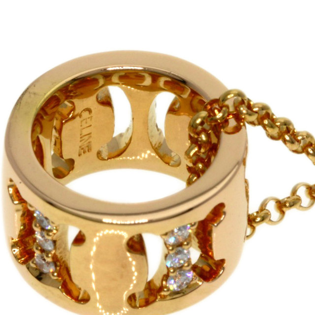 CELINE セリーヌ ダイヤモンド マカダム ネックレス K18ピンクゴールド  