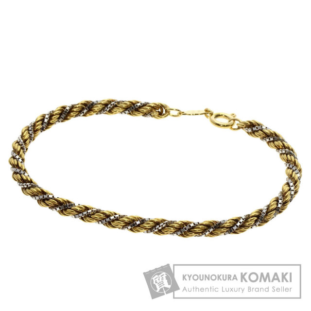 UNOAERRE ウノアエレ ツイスト コンビ ブレスレット K18イエロー  