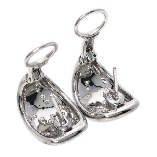 TASAKI タサキ ダイヤモンド イヤリング 2WAY ピアス K18ホワイト 