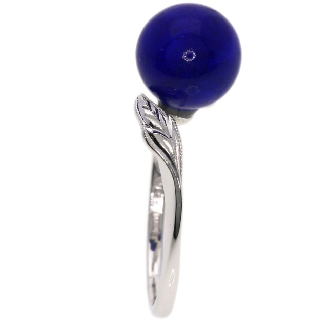 MIKIMOTO ミキモト ラピスラズリ リング・指輪 K14ホワイトゴールド 