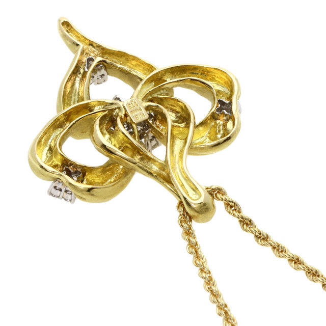 1.13ct ダイヤモンド ロング ネックレス K18イエローゴールド/PT900  