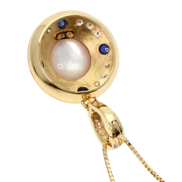 セレクトジュエリー ネックレス マベパール 真珠 サファイア ダイヤモンド