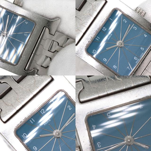 HERMES エルメス HH1.210 Hウォッチ ブルージーン 腕時計 ステンレス  