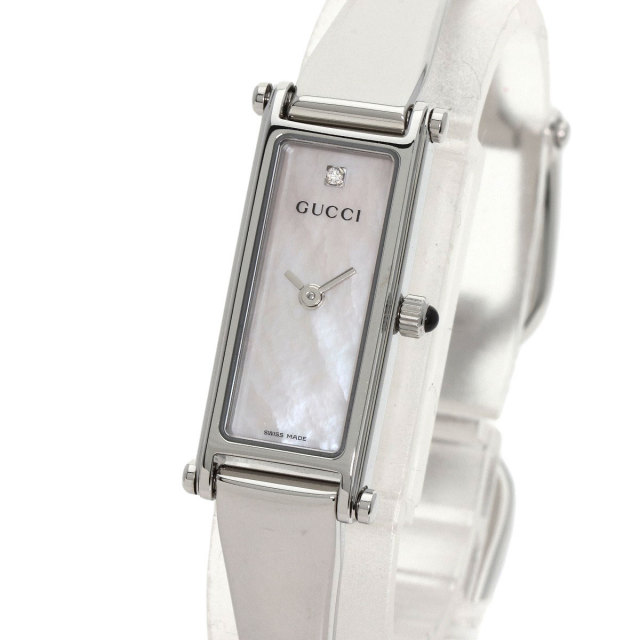GUCCI グッチ 1500L スクエアフェイス 1P ダイヤモンド 腕時計 