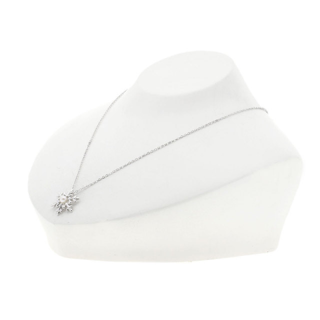 希少 美品 MIKIMOTO ネックレス 1粒パール 本真珠 雪の結晶 ミキモト MIKIMOTO ネックレス スノークリスタル 雪 結晶
