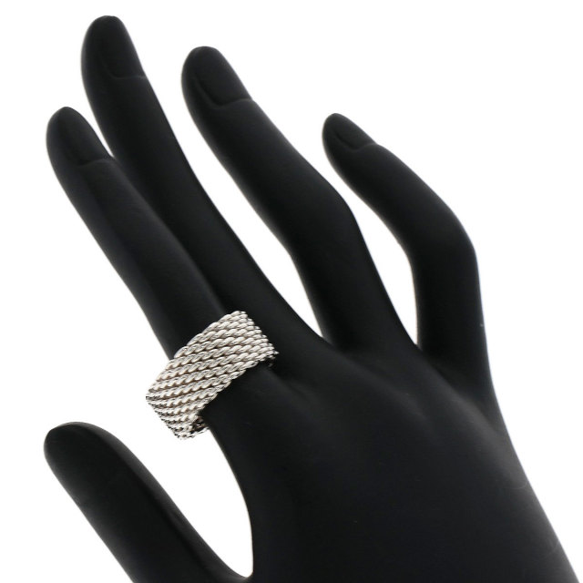 TIFFANY&Co. ティファニー サマセット メッシュ リング・指輪 シルバー 