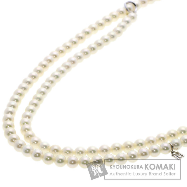 MIKIMOTO ミキモト ロングパール 真珠 チャーム付 ネックレス K18  