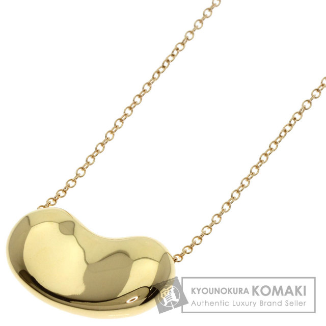 TIFFANY&Co. ティファニー ビーン ミディアム ネックレス K18イエロー  