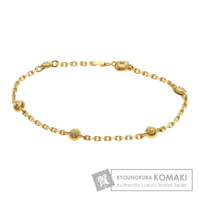 美品 K18YG イエローゴールド ブレスレット ダイヤ 3.00ct つなご 【1  
