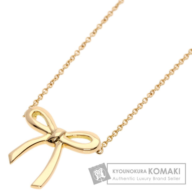 Tiffany 18k ネックレス　雑誌掲載モデル TIFFANY&Co. ティファニー ボウ ネックレス K18ピンクゴールド