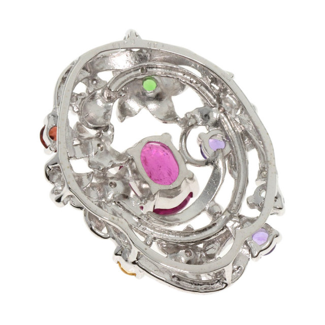 1.86ct ピンクトルマリン ダイヤモンド カラーストーン ペンダント 