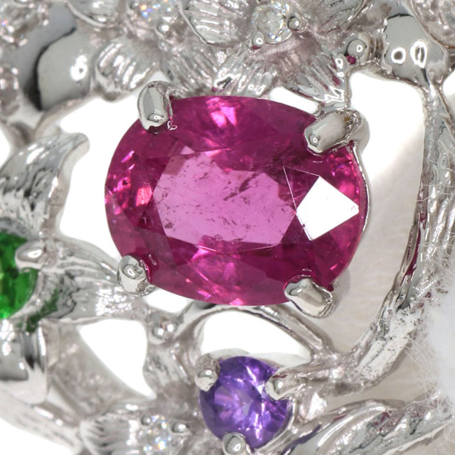 1.86ct ピンクトルマリン ダイヤモンド カラーストーン ペンダント 