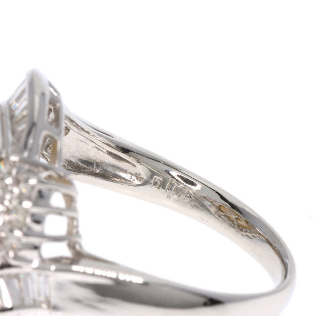 パール 真珠 ダイヤモンド リング・指輪 プラチナPT900 13.6g レディース 