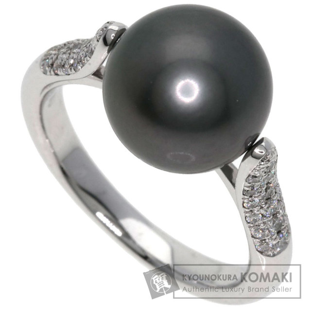 アコヤパール 真珠 ダイヤモンド リング・指輪 K18ホワイトゴールド  