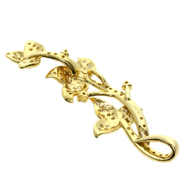 0.54ct ジュエリーマキ ダイヤモンド ペンダントトップ K18イエロー 