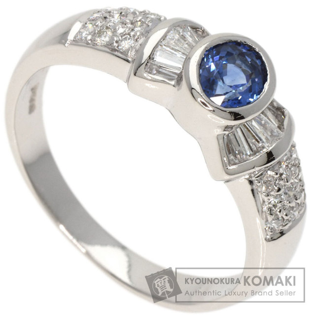 サファイア ダイヤモンド リング・指輪 プラチナPT900 5.6g レディース 